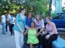 The Palliative Care Team, Dervla, Sue, Francesca and Kerry with one of the patients